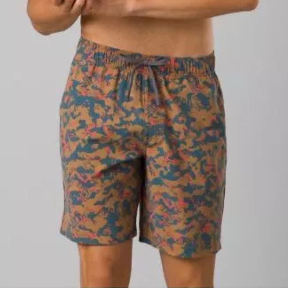NWT Prana Metric E - Waist Short Swim / Board Shorts in Fresca Camo Size XXL